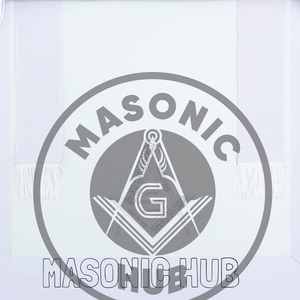 Master Mason Masonic Apron – All White Fringe Machine Embroidery All-Seeing Eye Masonic Hub