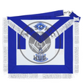 Masonic Past Master Apron – Embroidered with Metallic Silver Threads & Fringe Masonic Hub