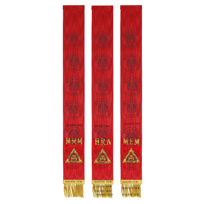 Freemason Bible Ribbon Markers – Royal Arch MMM RAM MEM Degrees Masonic Regalia