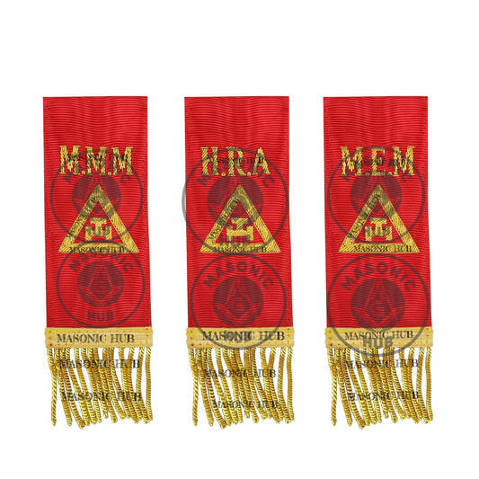 Freemason Bible Ribbon Markers – Royal Arch MMM RAM MEM Degrees Masonic Regalia