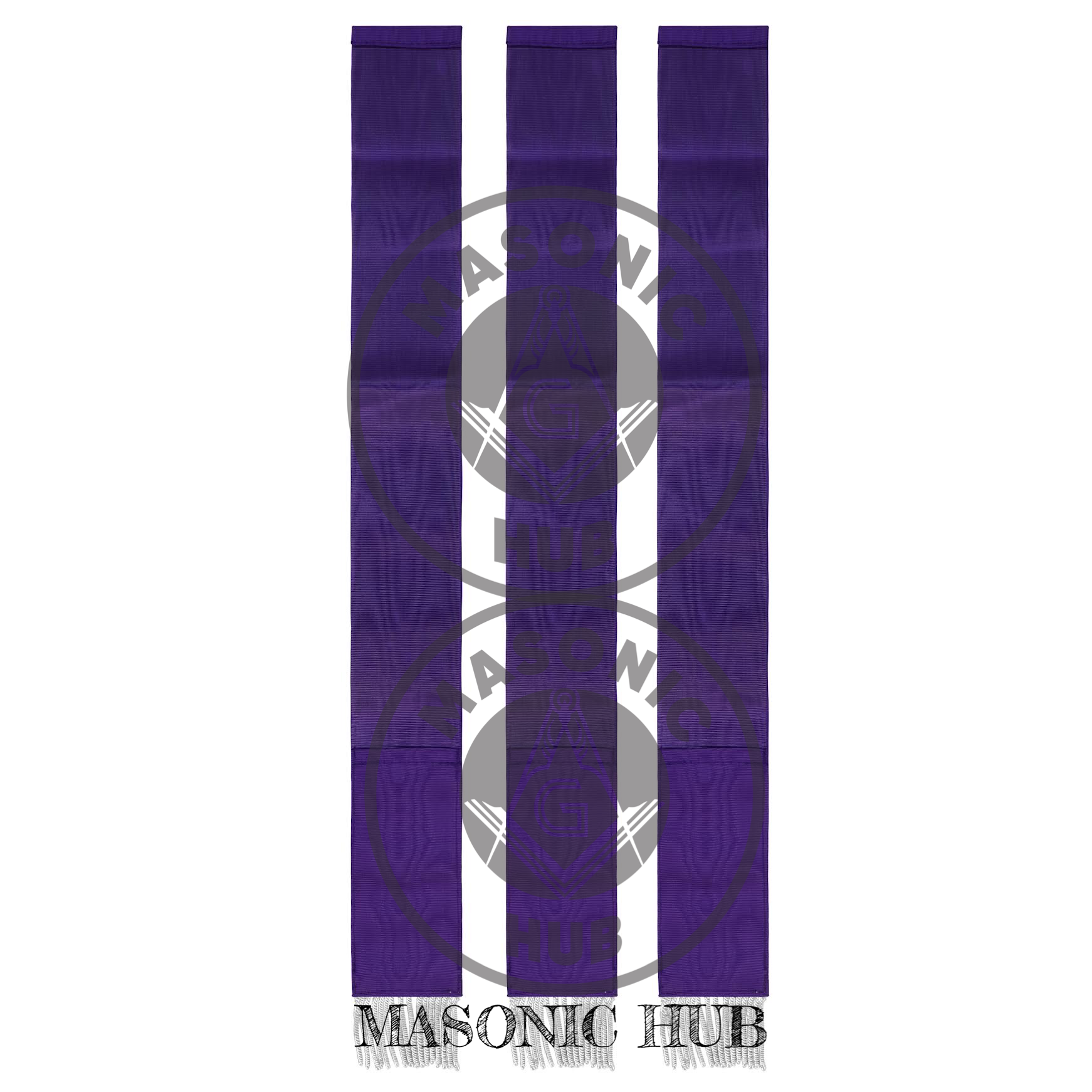 Masonic Bible Markers Hand Embroidered Purple Ribbon & Silver Bullion Threads Masonic Hub