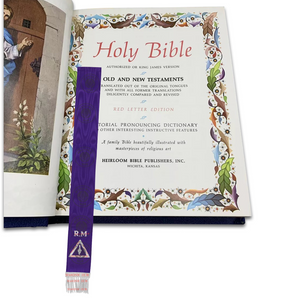 Royal & Select Masters Bible Marker – Hand Embroidered Royal Master Degree Masonic Hub