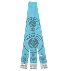 Freemason Light Blue Bible Marker Ribbons with Embroidered Square & Compass Masonic Hub