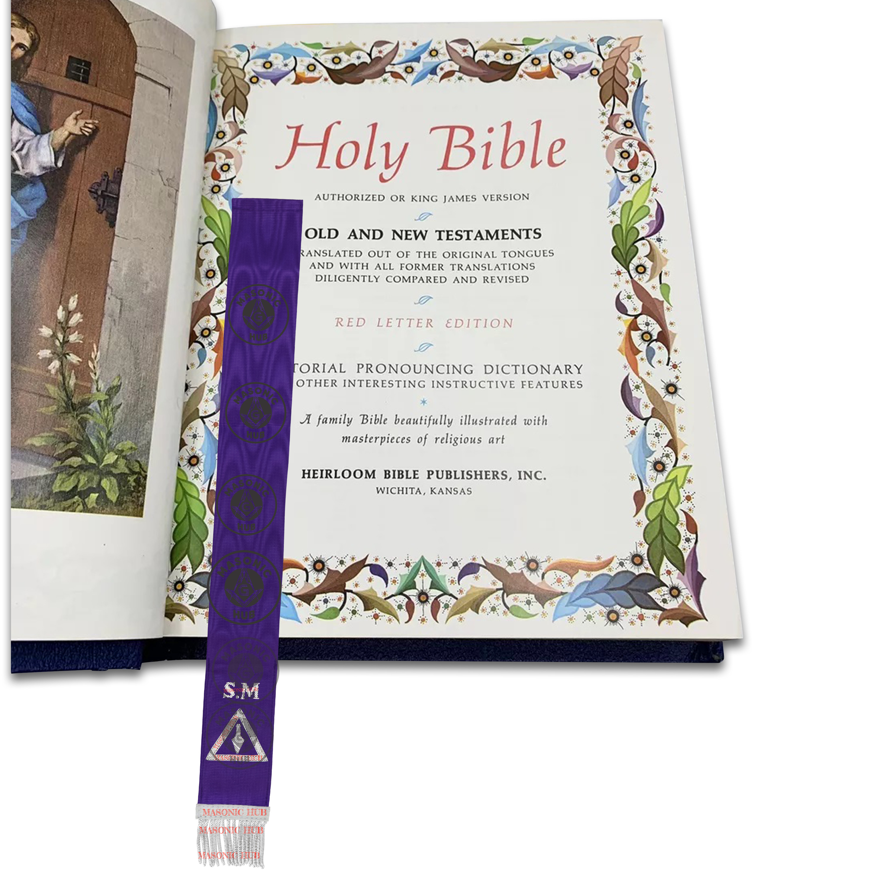 Royal & Select Masters Bible Marker – Hand Embroidered Select Master Degree Masonic Hub