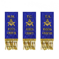 Masonic Blue Lodge Bible Markers Set of 3 – Hand Embroidered EA, FC & MM Masonic Hub