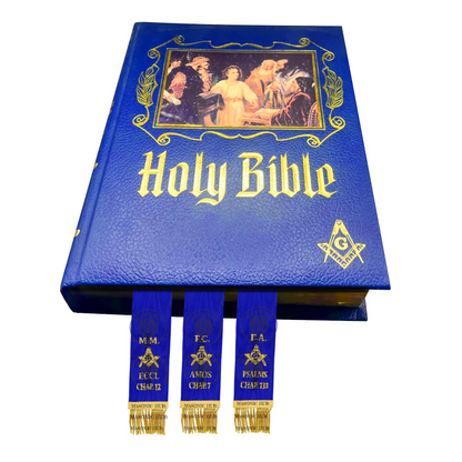 Masonic Blue Lodge Bible Markers Set of 3 – Hand Embroidered EA, FC & MM