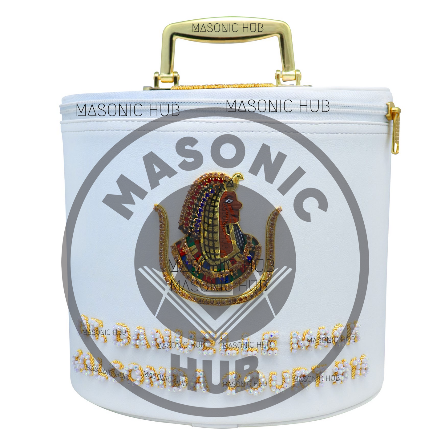 Custom Deluxe Daughters of Isis Fez Case – Personalized Name & Court Embroidery