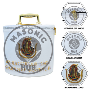 Custom Deluxe Daughters of Isis Fez Case – Personalized Name & Court Embroidery Masonic Hub