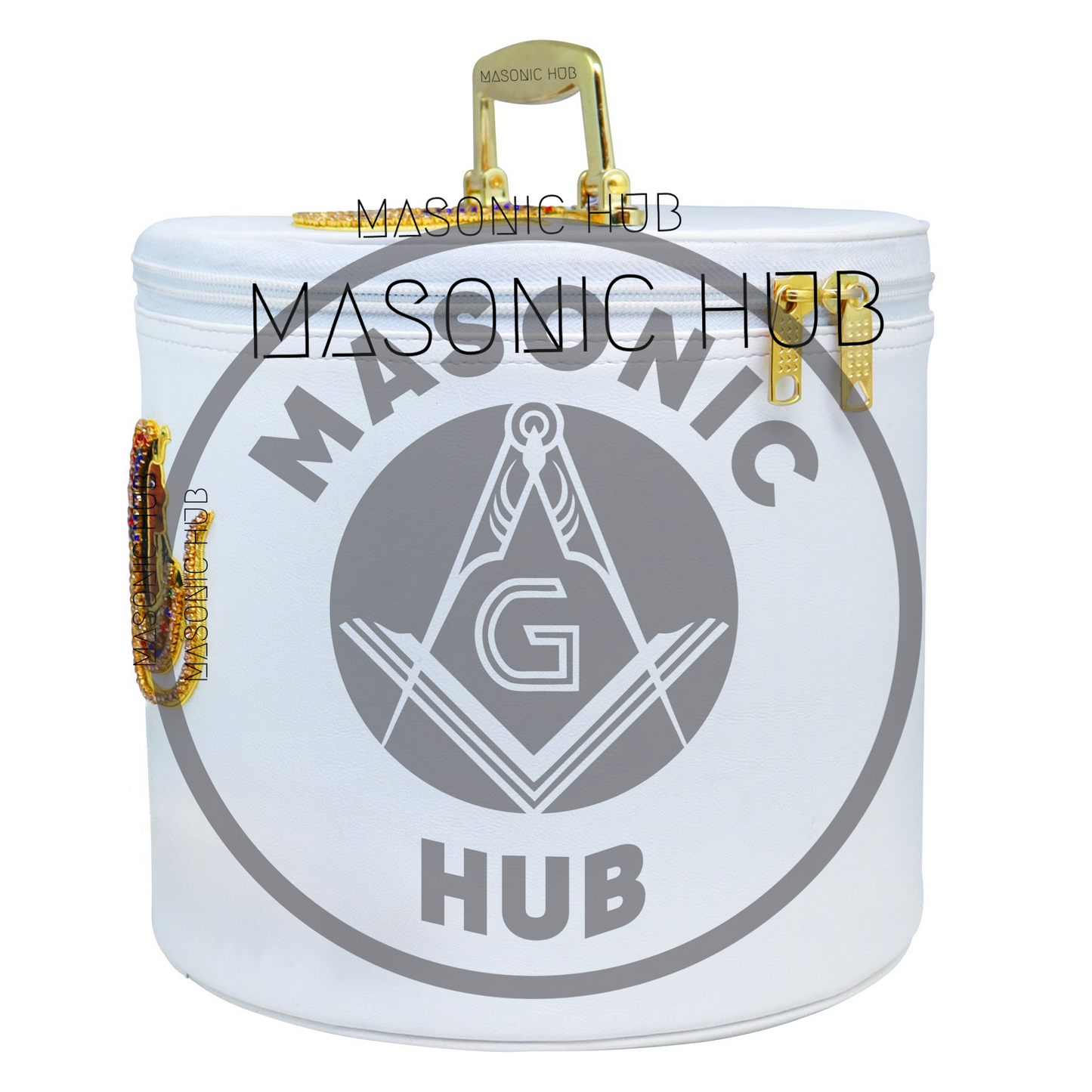 Handmade White Fez Case for Daughters of Isis – Premium Masonic Regalia Storage