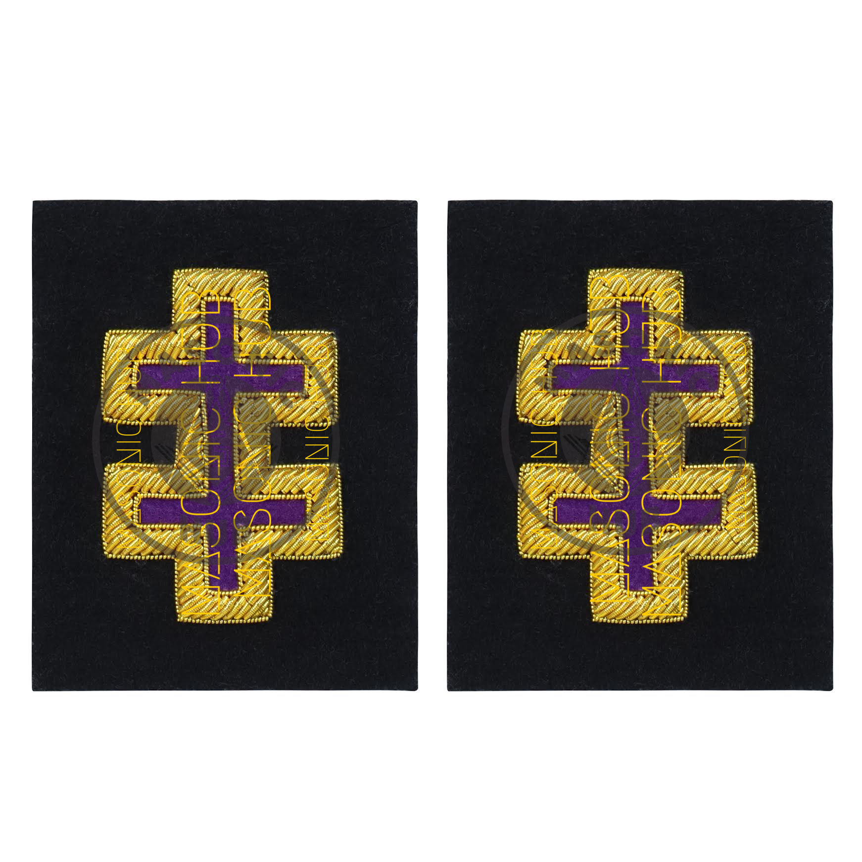 Officer of Encampment KT Frock Coat Sleeve Patch Bullion Embroidery Masonic Hub