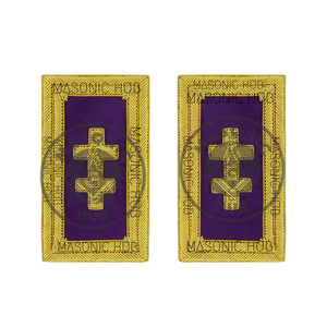 Officer of the Grand Encampment Shoulder Boards – Knights Templar Regalia Masonic Hub