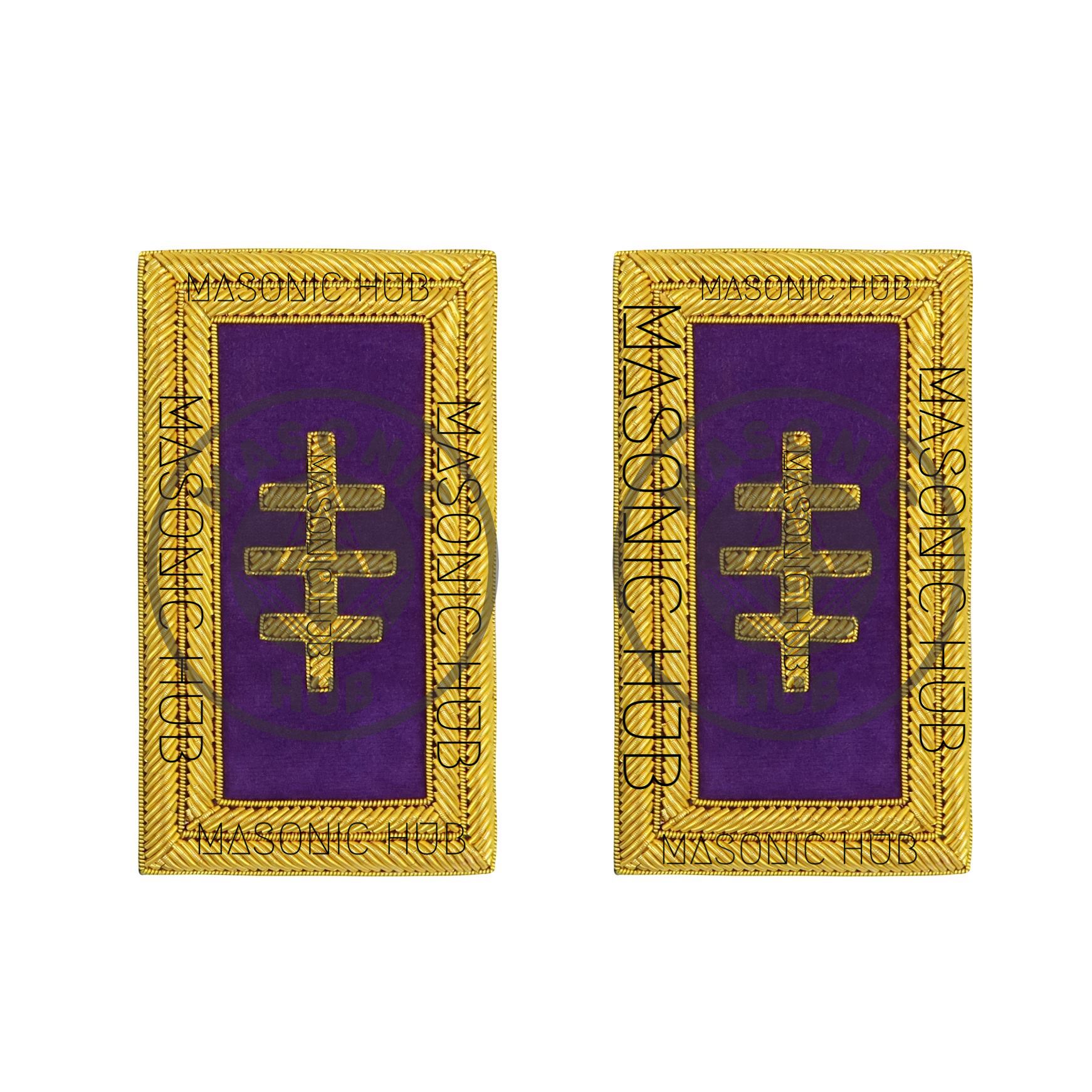 Past Most Eminent Grand Master Shoulder Boards Knights Templar Grand Encampment Masonic Hub