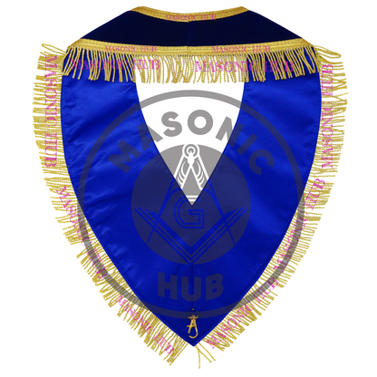 Masonic Master Mason Collar – Blue Velvet Blue Lodge Officer Freemason Regalia