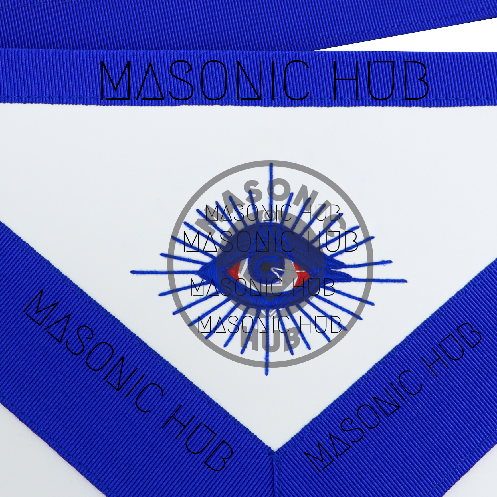 Masonic Blue Lodge Handmade Senior Warden Lambskin Apron with Chain Collar+Jewel Masonic Hub