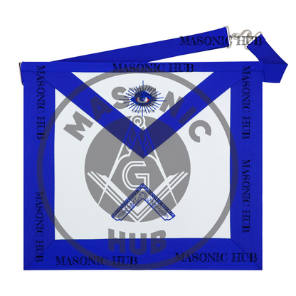 Masonic Blue Lodge Handmade Worshipful Master Lambskin Apron with All-Seeing Eye