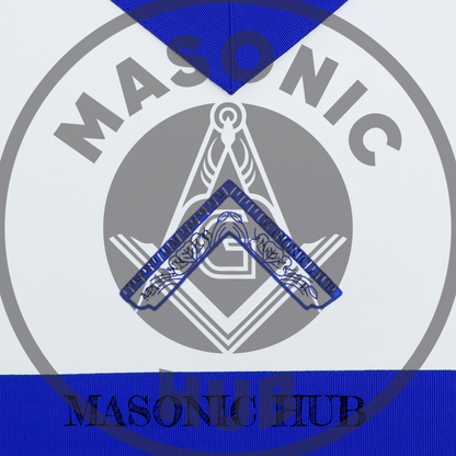 Masonic Blue Lodge Handmade Worshipful Master Lambskin Apron with Collar + Jewel
