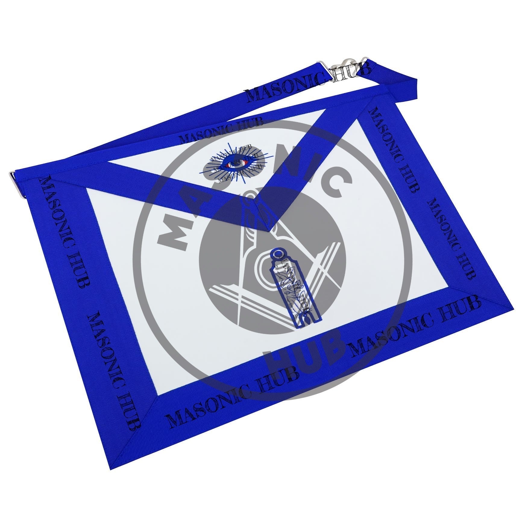 Masonic Blue Lodge Handmade Junior Warden Lambskin Apron with All-Seeing Eye Masonic Hub