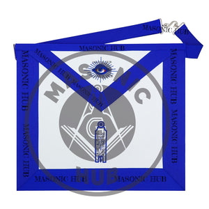 Masonic Blue Lodge Handmade Junior Warden Lambskin Apron with All-Seeing Eye Masonic Hub