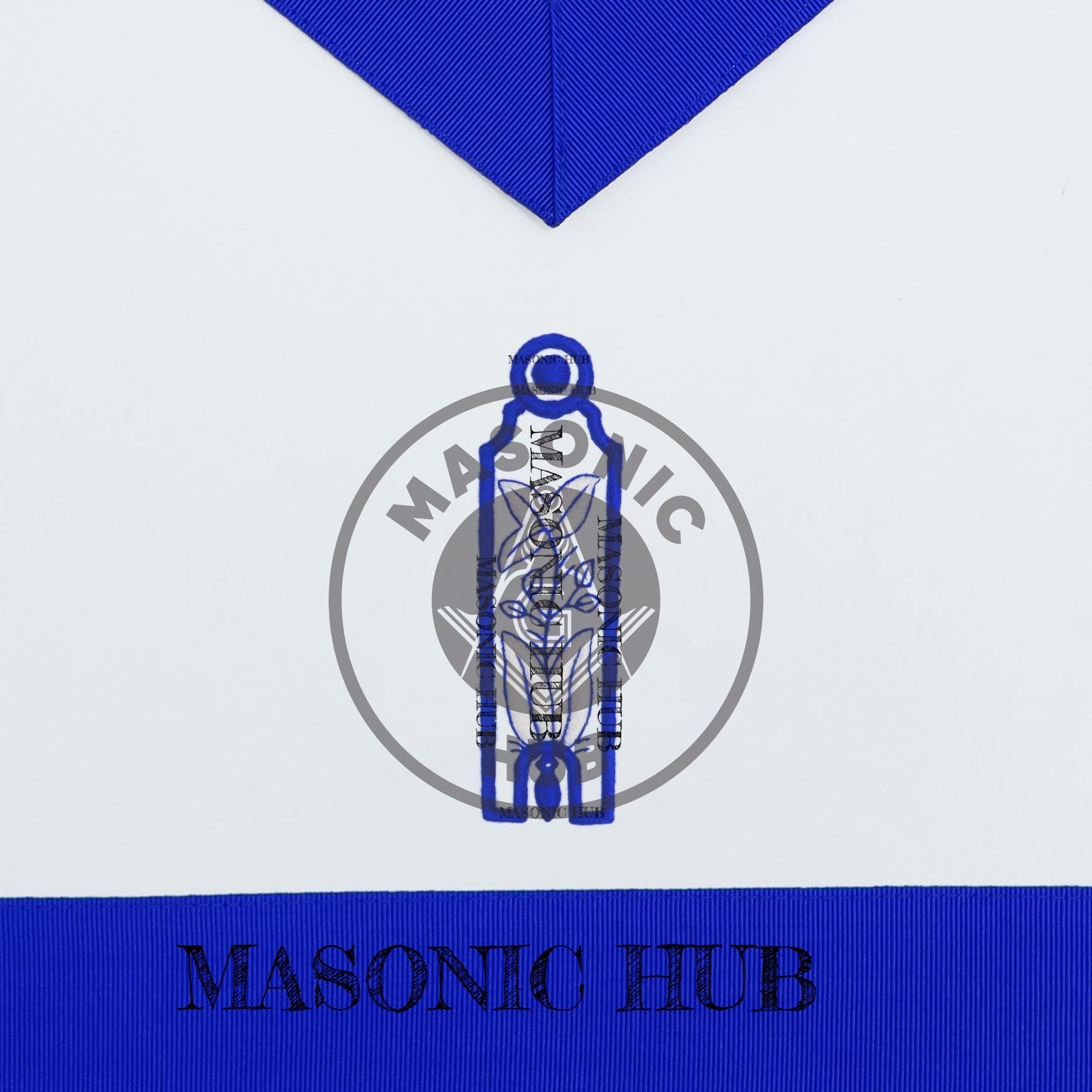 Masonic Blue Lodge Handmade Junior Warden Lambskin Apron with All-Seeing Eye Masonic Hub