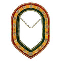 Shriner Gold Plated Metal w/ Rhinestone Jewels Tri-Color Deluxe Chain Collar – Red, Green & Yellow with Rhinestones Trim | Masonic Regalia Masonic Hub