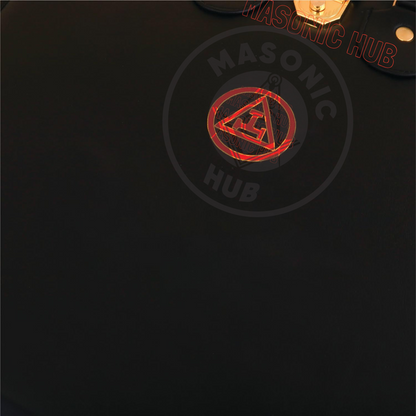 Masonic Royal Arch Hand-Embroidered Apron Case with Handle - RED VELVET