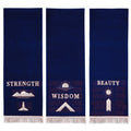 Handcrafted Masonic Blue Lodge Pedestal Covers – Silver Embroidery (Set of 3) Masonic Hub