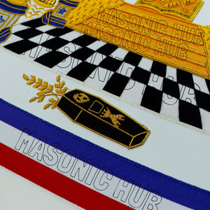 Masonic Legacy of Bro George Washington Masonic Apron Handcrafted for Freemason Masonic Hub