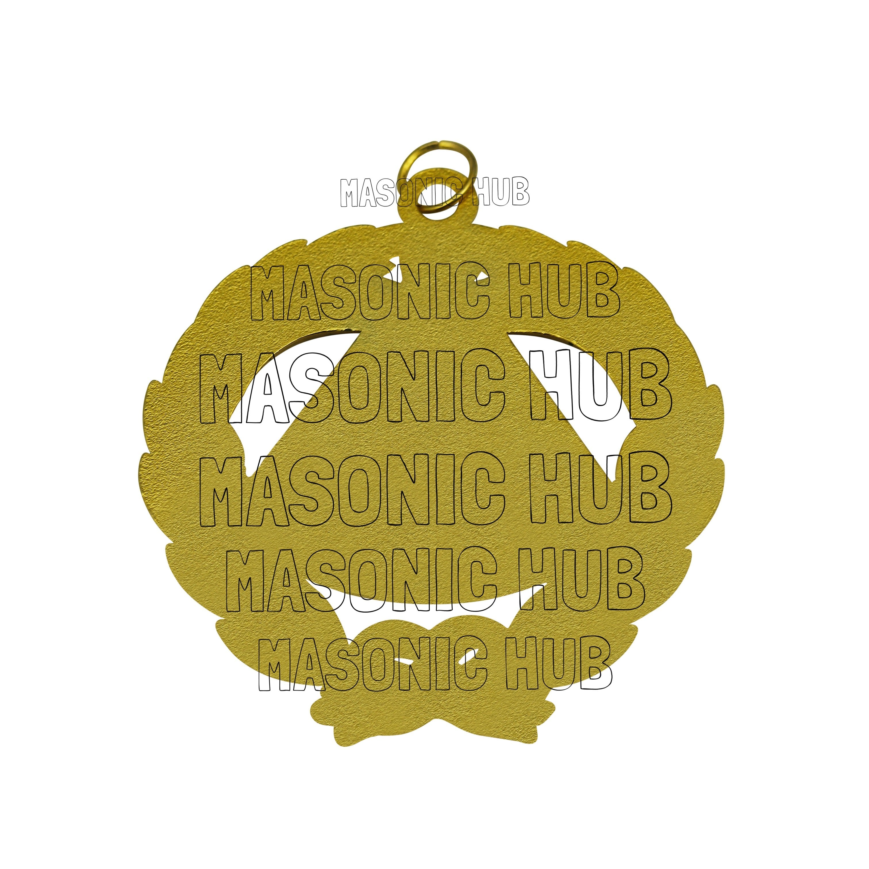 Masonic Grand Lodge Chain Collar – Velvet Backing with Jewel & Rhinestone Trim Masonic Hub