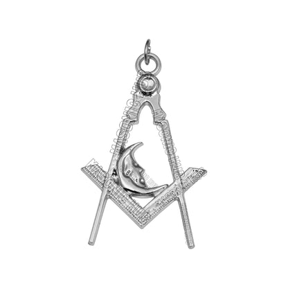 Masonic Master Mason Blue Lodge Jewel Neck Cord with 12 Silver Jewels – Regalia Set