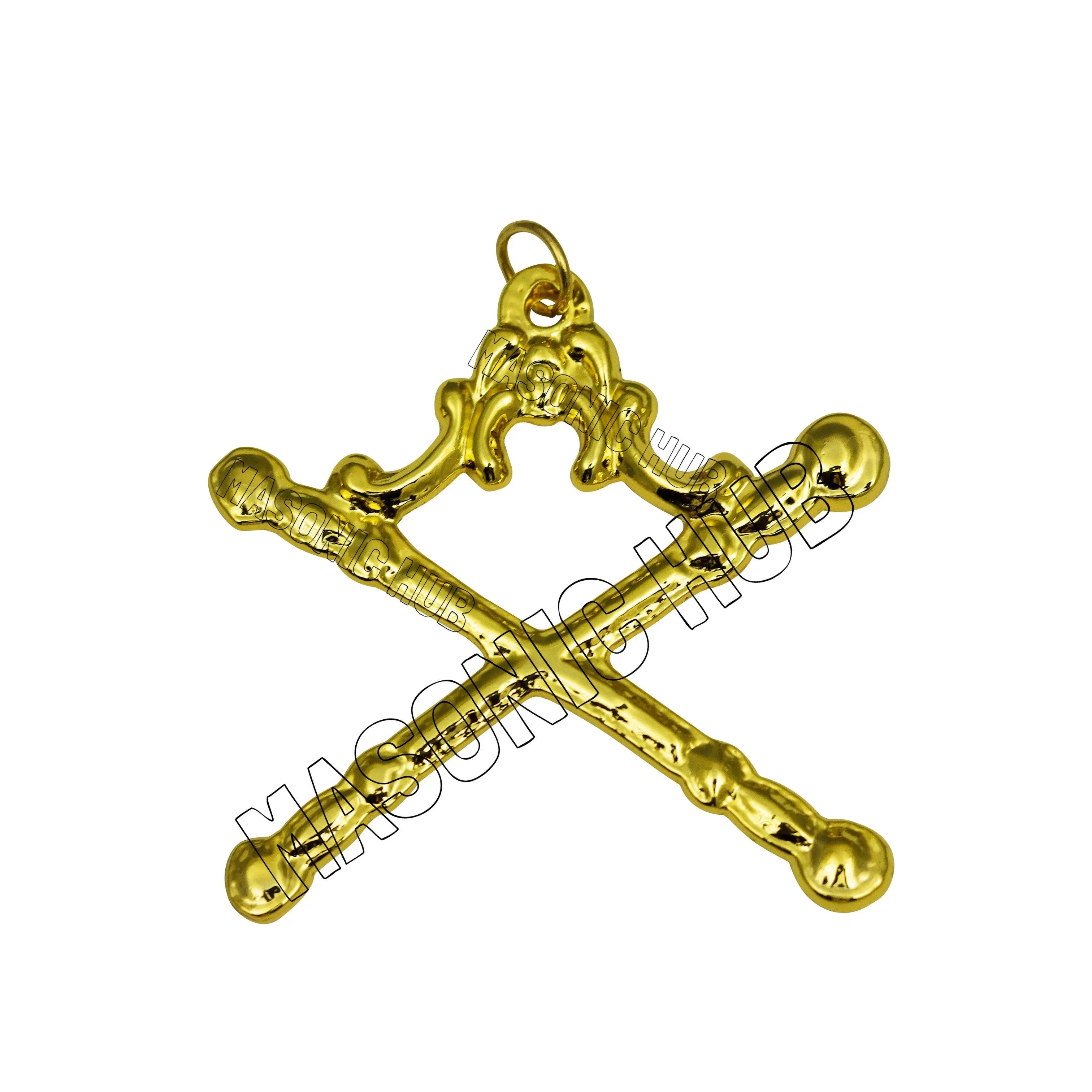 Masonic Regalia Blue Lodge Marshal Apron & Chain Collar with Jewel Masonic Hub