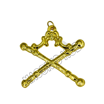 Masonic Master Mason Blue Lodge Jewel Neck Cord with 12 Gold Jewels – Regalia Set