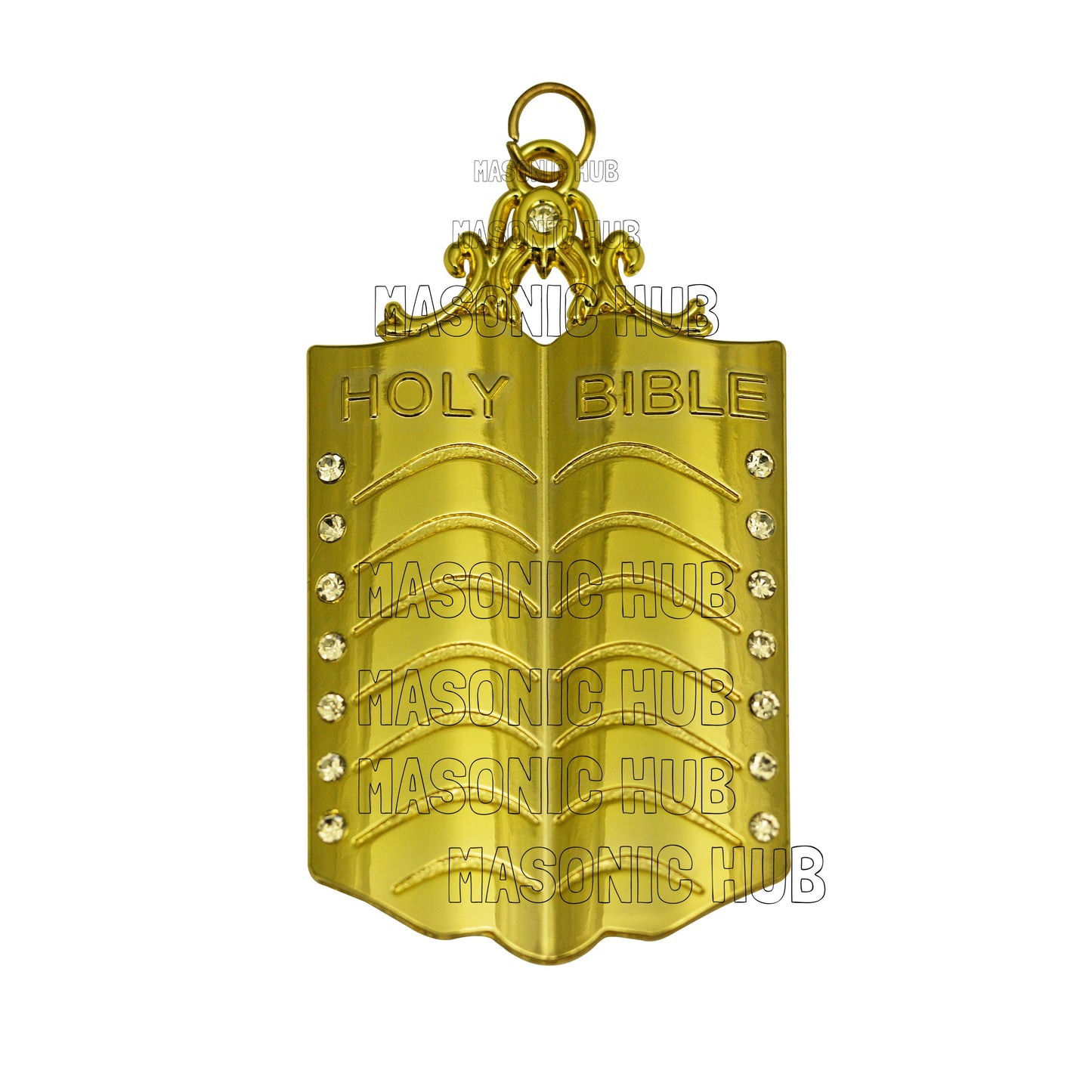 Masonic Master Mason Blue Lodge Jewel Neck Cord with 12 Gold Jewels – Regalia Set