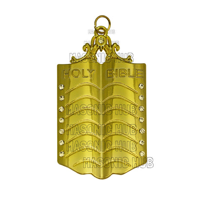 Masonic Master Mason Blue Lodge Jewel Neck Cord with 12 Gold Jewels – Regalia Set