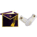 Handcrafted Purple Velvet OES Worthy Patron Masonic Apron with Lambskin Gloves Masonic Hub