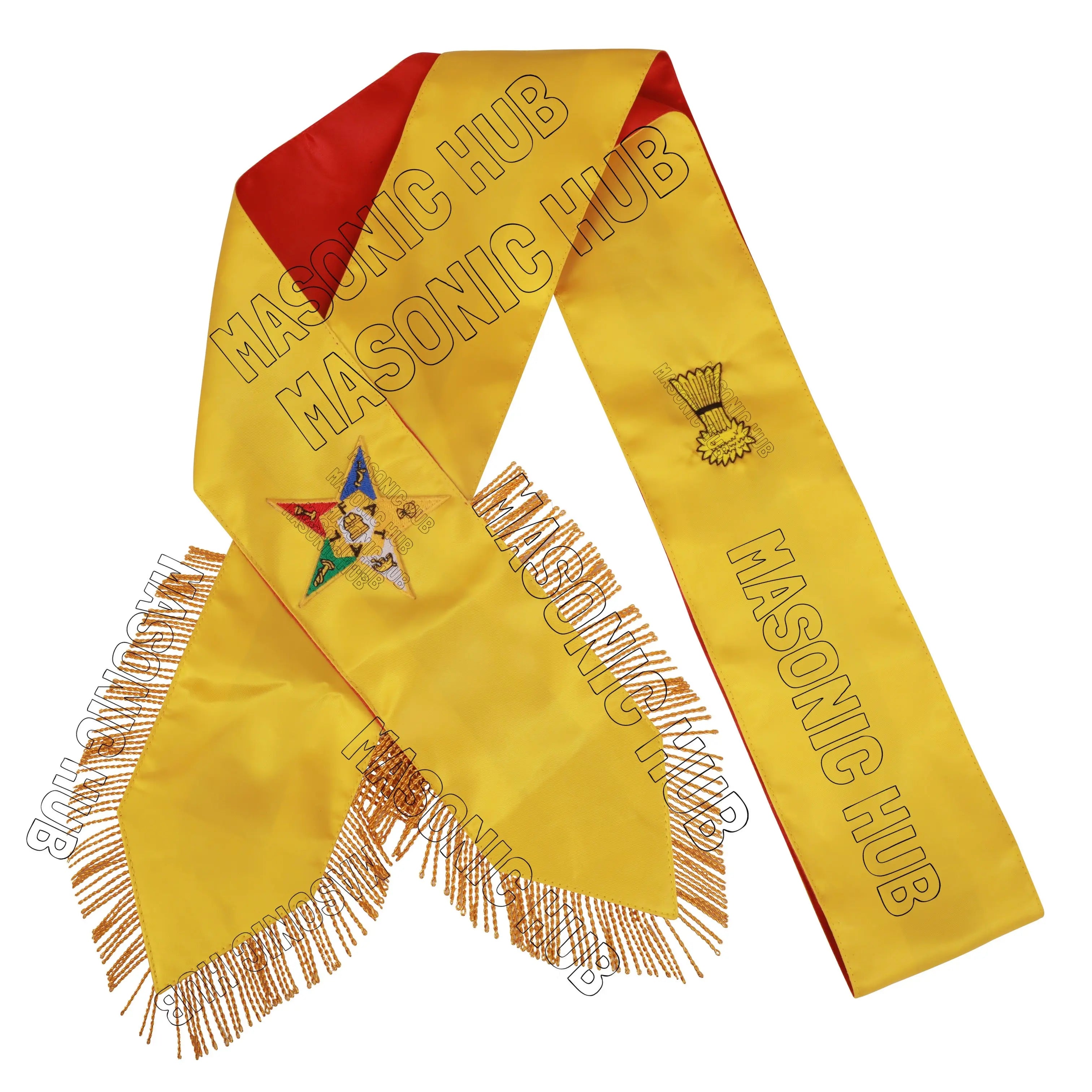Handcrafted Masonic Order of Eastern Star (OES) Complete Sash Set – Set of 5 Masonic Hub