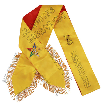 Handcrafted Masonic Order of Eastern Star (OES) Complete Sash Set – Set of 5