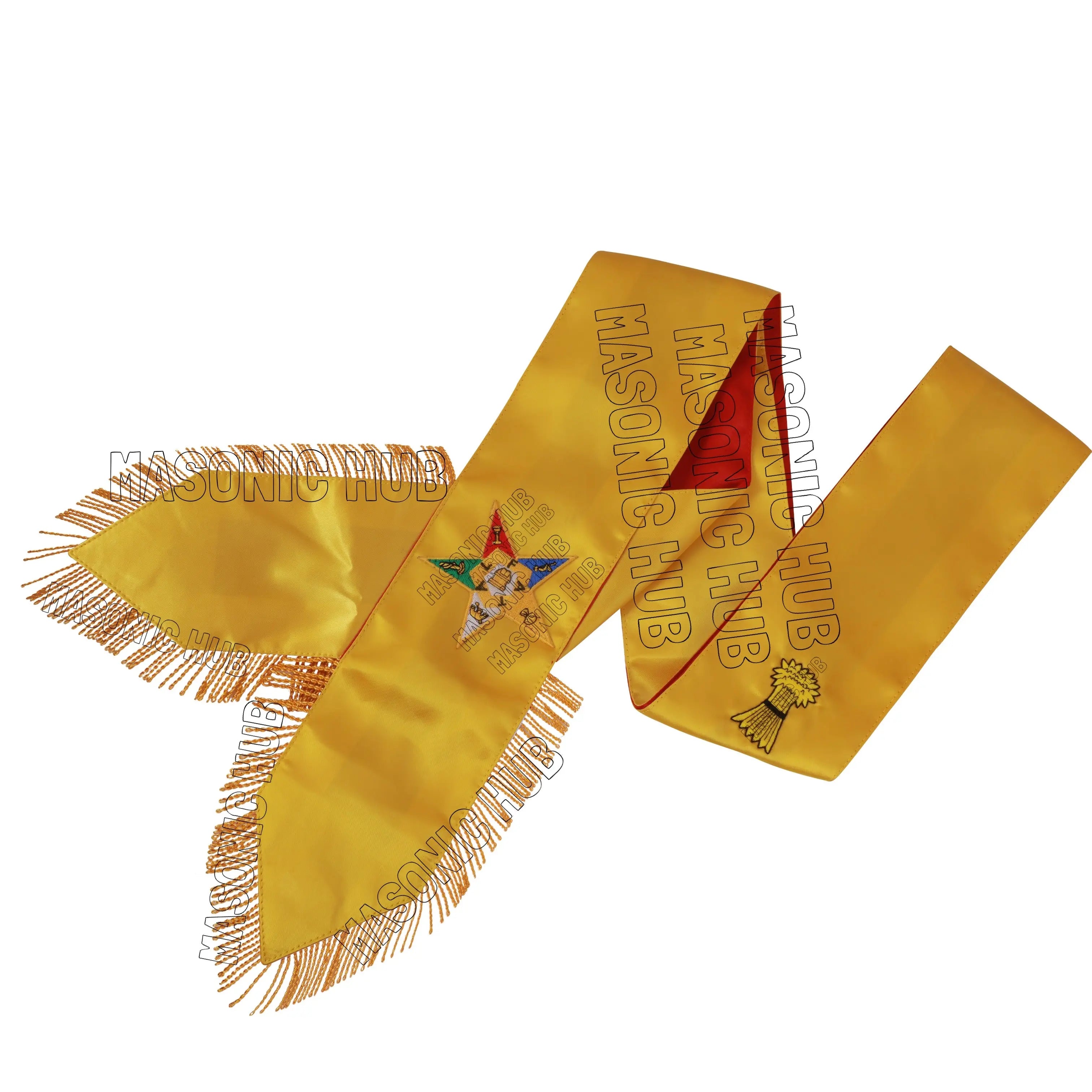 Handcrafted Masonic Order of Eastern Star (OES) Complete Sash Set – Set of 5 Masonic Hub