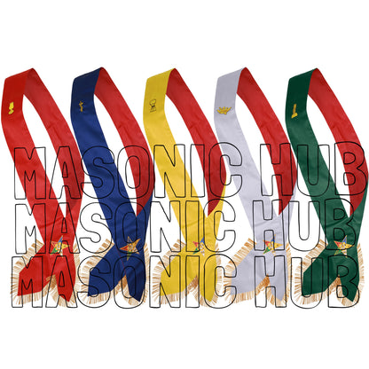 Handcrafted Masonic Order of Eastern Star (OES) Complete Sash Set – Set of 5