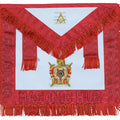 Handcrafted Masonic DeMolay Apron – 100% Lambskin Freemason Regalia with Master Mason Emblem Flap Masonic Hub