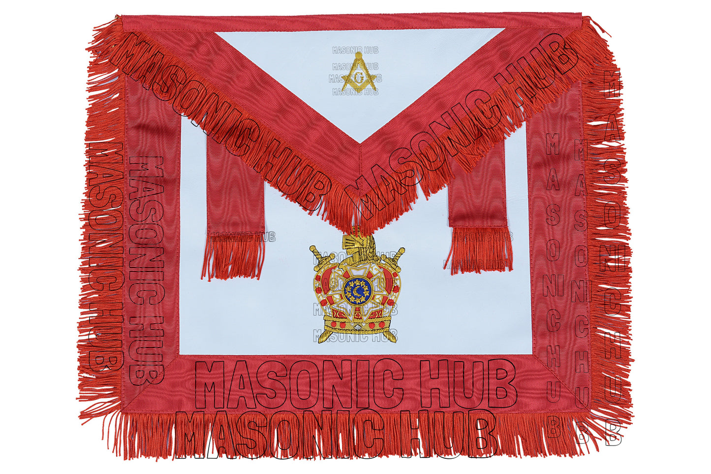 Handcrafted Masonic DeMolay Apron – 100% Lambskin Freemason Regalia with Master Mason Emblem Flap