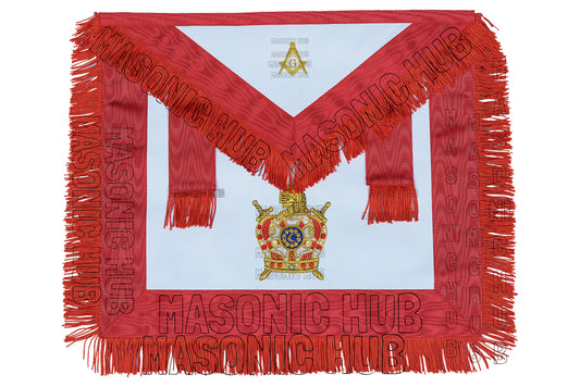 Handcrafted Masonic DeMolay Apron – 100% Lambskin Freemason Regalia with Master Mason Emblem Flap