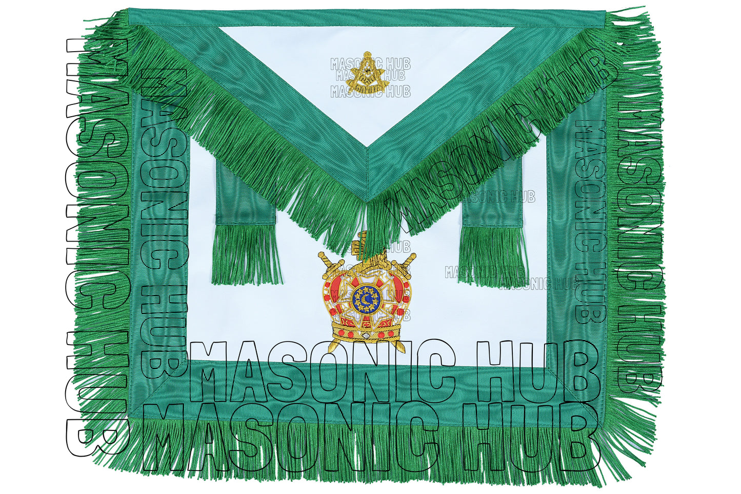 Handcrafted Masonic DeMolay Apron – 100% Lambskin Freemason Regalia with Past Master Emblem Flap