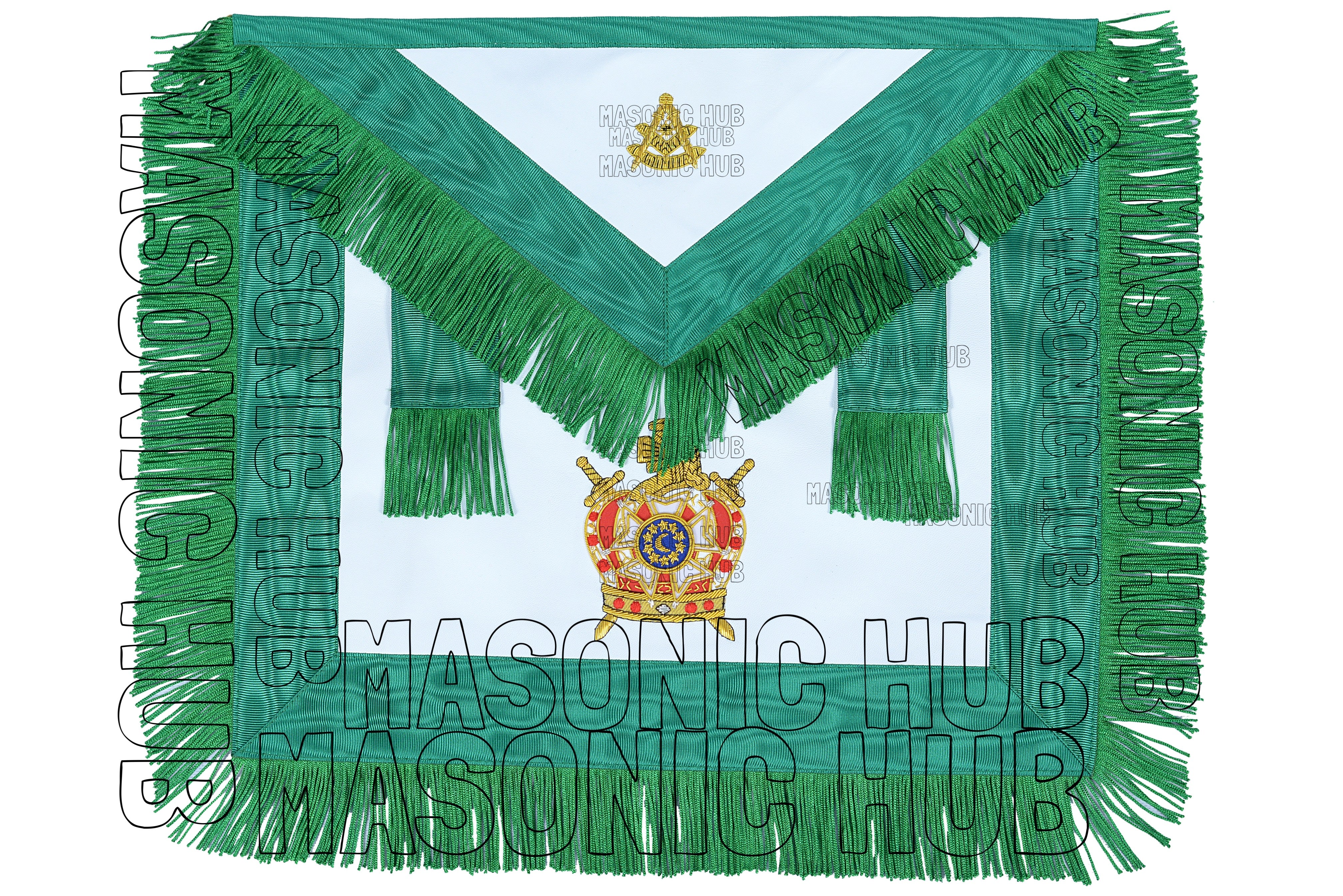 Handcrafted Masonic DeMolay Apron – 100% Lambskin Freemason Regalia with Past Master Emblem Flap