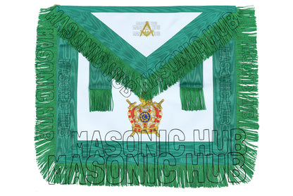 Handcrafted Masonic DeMolay Apron – 100% Lambskin Freemason Regalia with Master Mason Emblem Flap