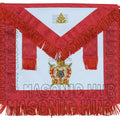 Handcrafted Masonic DeMolay Apron – 100% Lambskin Freemason Regalia with Past Master Emblem Flap Masonic Hub
