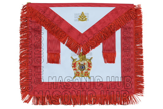 Handcrafted Masonic DeMolay Apron – 100% Lambskin Freemason Regalia with Past Master Emblem Flap