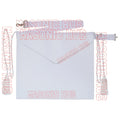 Masonic Hub Candidate / Entered Apprentice Faux Leather Apron with White Tassels Masonic Hub