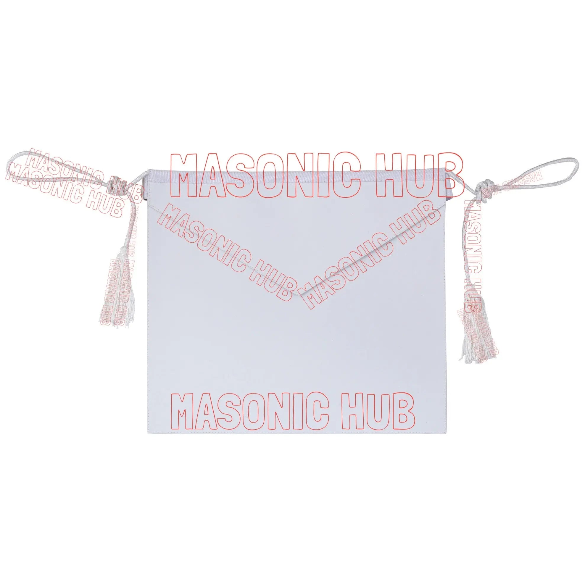 Masonic Hub Candidate / Entered Apprentice Faux Leather Apron with White Tassels Masonic Hub