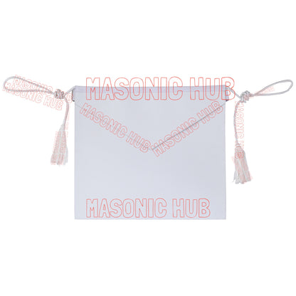 Masonic Hub Candidate / Entered Apprentice Faux Leather Apron with White Tassels