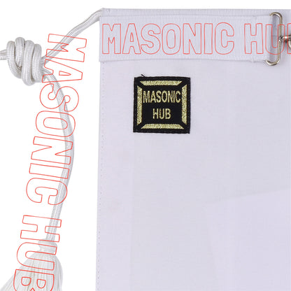 Masonic Hub Candidate / Entered Apprentice Faux Leather Apron with White Tassels
